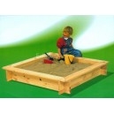 Piaskownica drewniana dla dzieci, 4kątna, surowa